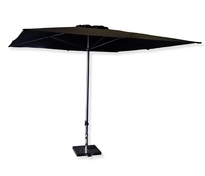 Parasol incl. voet - 3x3m – Zwart