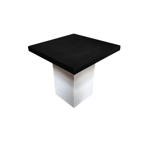 Tafel klein - 80x80x78 – wit/zwart