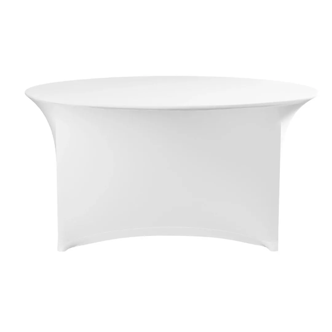 Tafelrok - stretch - 1,5m - rond - wit