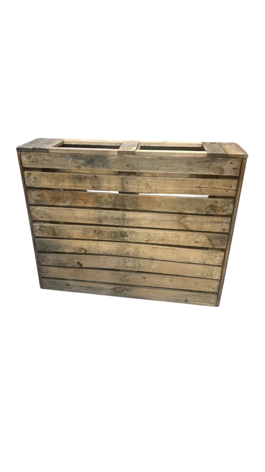 Bloembak - steigerhout - met beplanting