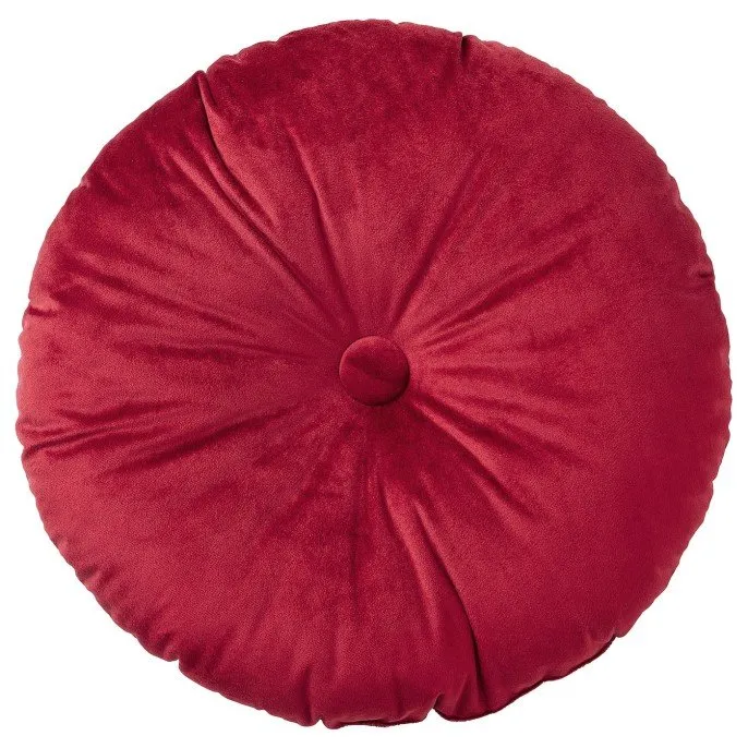 Sierkussen - velvet - rond - rood